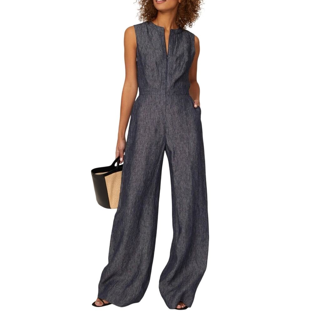 MARTIN GRANT Chambray Wide Leg Jumpsuit
US Size 2 / France 36 MSRP $1,563 SOO